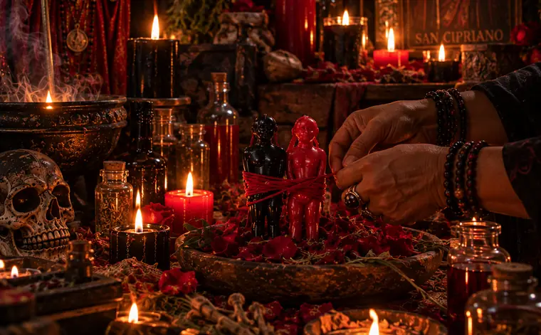 Amarre con figuras de cera: amarre de amor hecho por el maestro